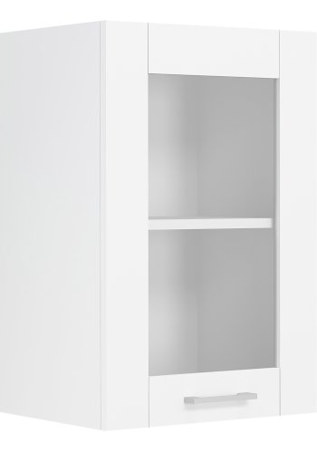 VCM NORDIC Colura kkken vgskab, m. 1 glaslge, 1 hylde - hvid tr (B:40)