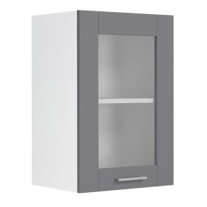 VCM NORDIC Colura kkken vgskab, m. 1 glaslge, 1 hylde - antracitgr/hvid tr (B:40)