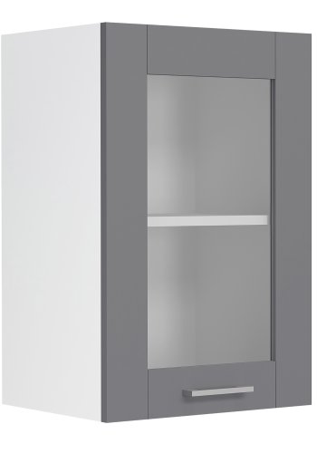 VCM NORDIC Colura kkken vgskab, m. 1 glaslge, 1 hylde - antracitgr/hvid tr (B:40)