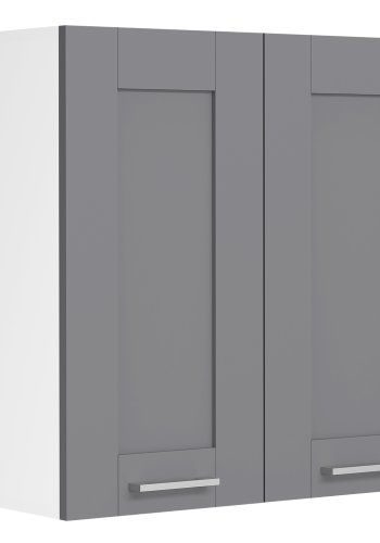 VCM NORDIC Colura kkken vgskab, m. 2 lger - antracitgr/hvid tr (B:60)