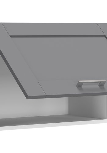 VCM NORDIC Colura kkken vgskab over emhtte, m. 1 lge - antracitgr/hvid tr (B:60)