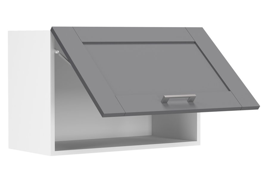 VCM NORDIC Colura kkken vgskab over emhtte, m. 1 lge - antracitgr/hvid tr (B:60)