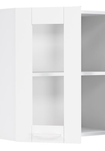 VCM NORDIC Colura kkken vgskab, m. 2 glaslger, 1 hylde - hvid tr (B:80)