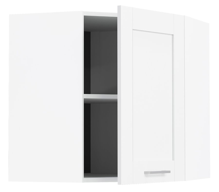 VCM NORDIC Colura kkken hjrnevgskab, m. 1 lge, 1 hylde - hvid tr (B:57)