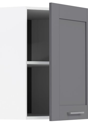 VCM NORDIC Colura kkken hjrnevgskab, m. 1 lge, 1 hylde - antracitgr/hvid tr (B:57)