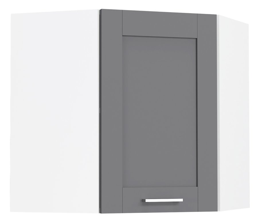 VCM NORDIC Colura kkken hjrnevgskab, m. 1 lge, 1 hylde - antracitgr/hvid tr (B:57)