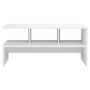 VCM NORDIC Maliso L sofabord, m. 1 hylde - hvid tr (90x60)