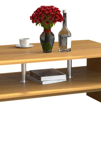 VCM NORDIC Maliso L sofabord, m. 1 hylde - natur tr (90x60)