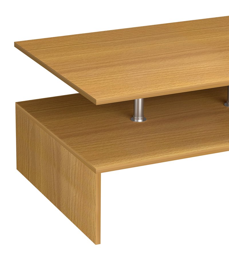 VCM NORDIC Maliso L sofabord, m. 1 hylde - natur tr (90x60)