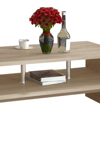 VCM NORDIC Maliso L sofabord, m. 1 hylde - natur tr (90x60)