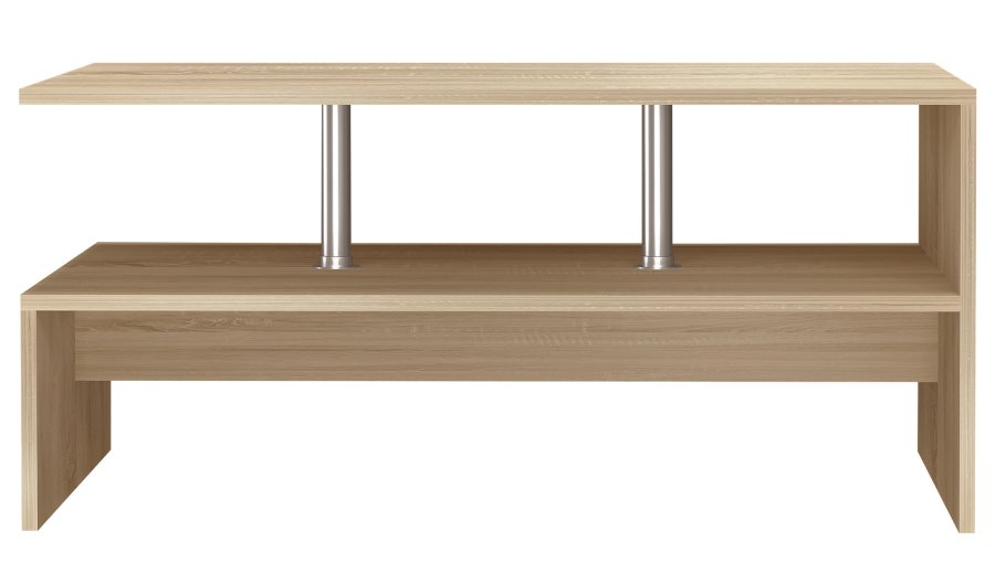 VCM NORDIC Maliso L sofabord, m. 1 hylde - natur tr (90x60)