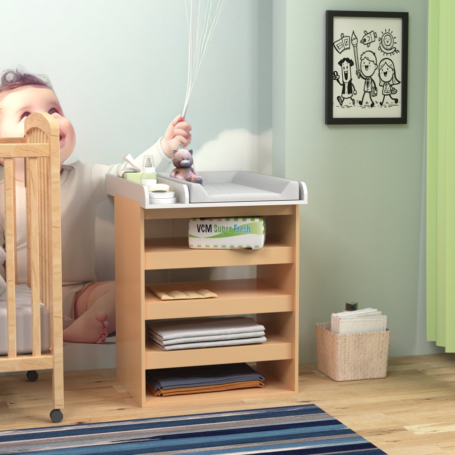 VCM NORDIC Malira M puslebord - hvid tr (65x73)