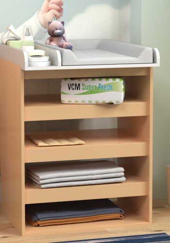 VCM NORDIC Malira M puslebord - hvid tr (65x73)