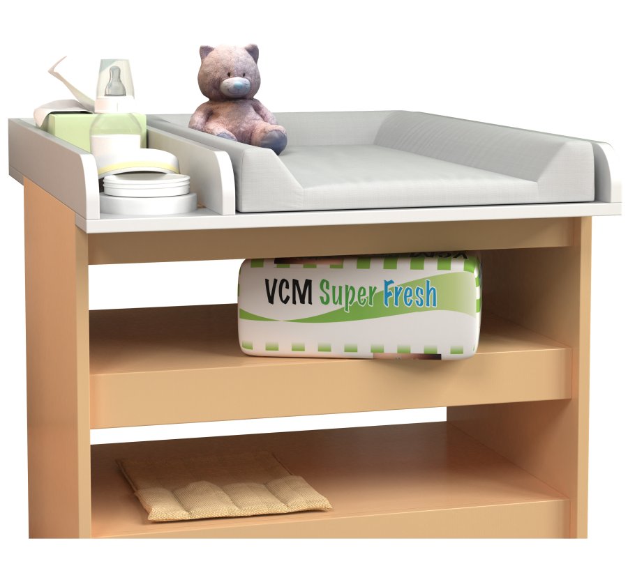 VCM NORDIC Malira M puslebord - hvid tr (65x73)