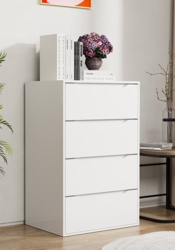 VCM NORDIC Malira XL kommode, m. 4 skuffer - hvid tr