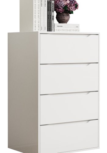 VCM NORDIC Malira XL kommode, m. 4 skuffer - hvid tr