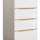 VCM NORDIC Malira XL kommode, m. 4 skuffer - hvid/natur tr