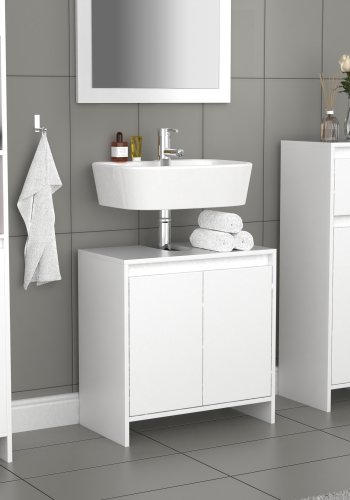 VCM NORDIC Malira badevrelsesunderskab til hndvask, m. 2 lger - hvid melamin