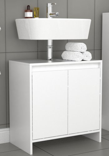 VCM NORDIC Malira badevrelsesunderskab til hndvask, m. 2 lger - hvid melamin