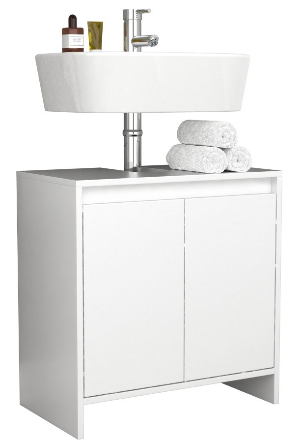 VCM NORDIC Malira badevrelsesunderskab til hndvask, m. 2 lger - hvid melamin