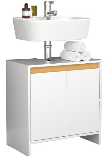 VCM NORDIC Malira badevrelsesunderskab til hndvask, m. 2 lger - hvid/natur melamin