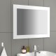 VCM NORDIC Malira badevrelsesspejl, rektangulr - spejlglas og hvid tr (45x60)