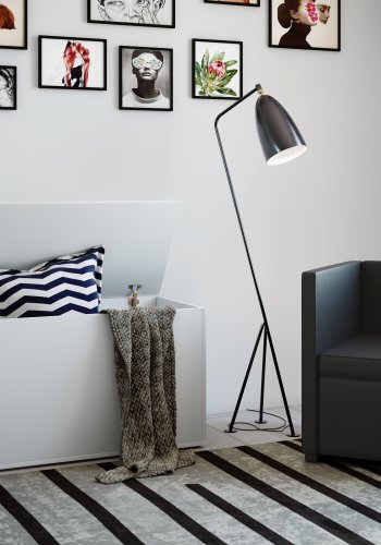 VCM NORDIC Bendola opbevaringskasse, m. lg, rektangulr - hvid tr (82x44)