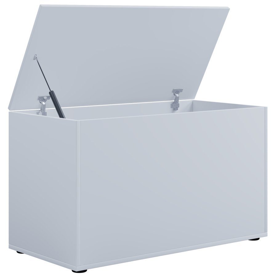 VCM NORDIC Bendola opbevaringskasse, m. lg, rektangulr - hvid tr (82x44)