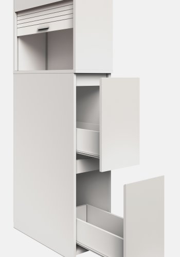 VCM NORDIC Tasalo rumdeler badevrelsesskab, m. 1 rullelge, 2 skuffer - hvid tr