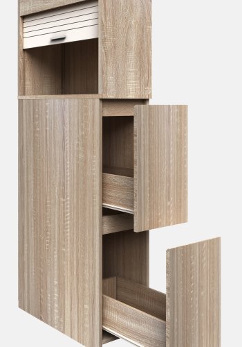 VCM NORDIC Tasalo rumdeler badevrelsesskab, m. 1 rullelge, 2 skuffer - natur tr