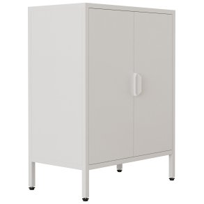 VCM NORDIC Flokas S skab, m. 2 lger og 1 hylde - hvid stl