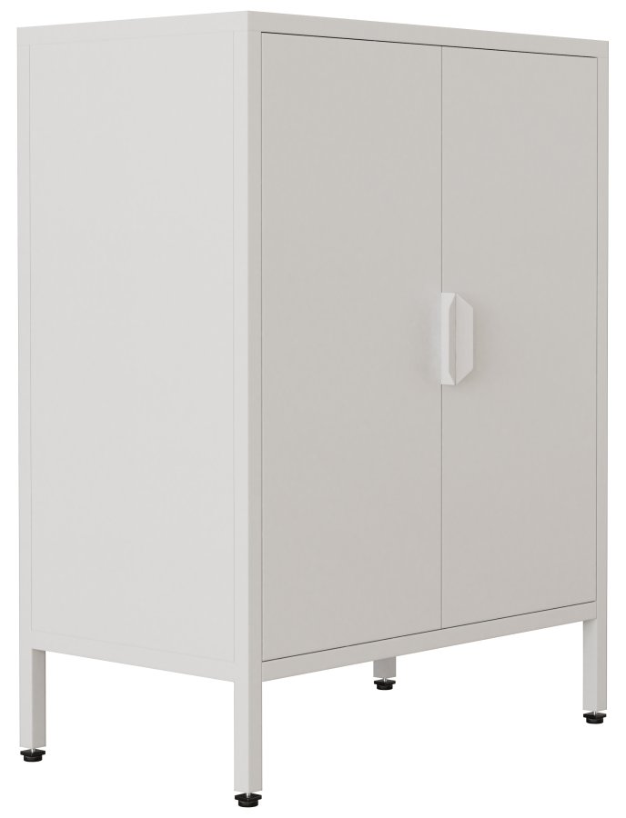 VCM NORDIC Flokas S skab, m. 2 lger og 1 hylde - hvid stl