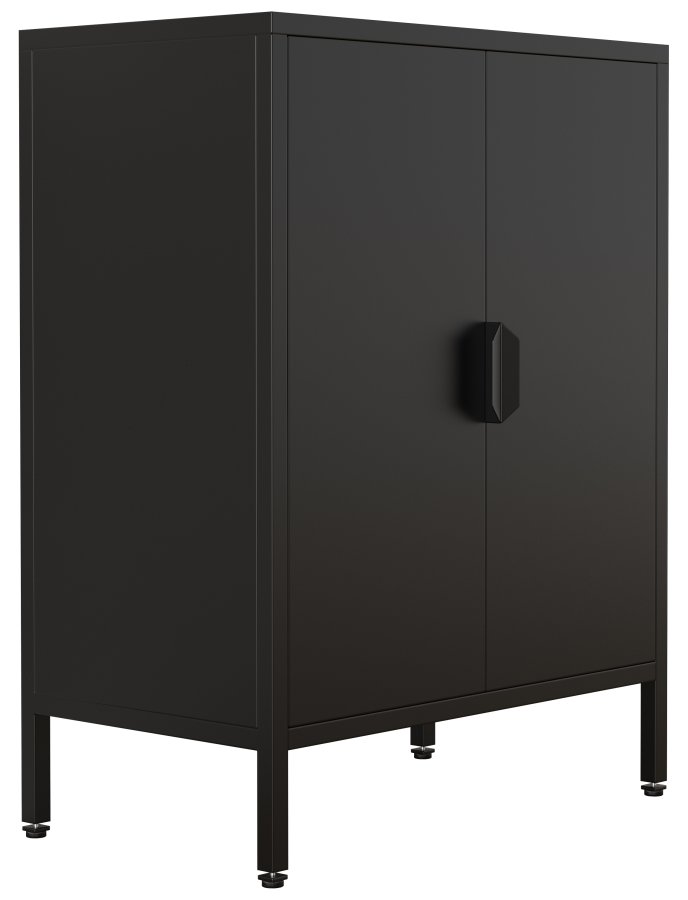 VCM NORDIC Flokas S skab, m. 2 lger og 1 hylde - sort stl