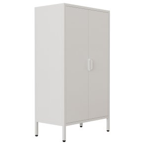 VCM NORDIC Flokas M skab, m. 2 lger og 1 hylde - hvid stl