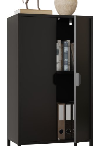 VCM NORDIC Flokas M skab, m. 2 lger og 1 hylde - sort stl