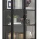 VCM NORDIC Floka M vitrineskab, m. 2 lger og 2 hylder - glas og sort stl