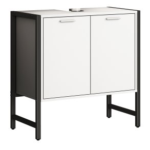 VCM NORDIC Edino badevrelsesunderskab til hndvask, m. 2 lger - hvid melamin