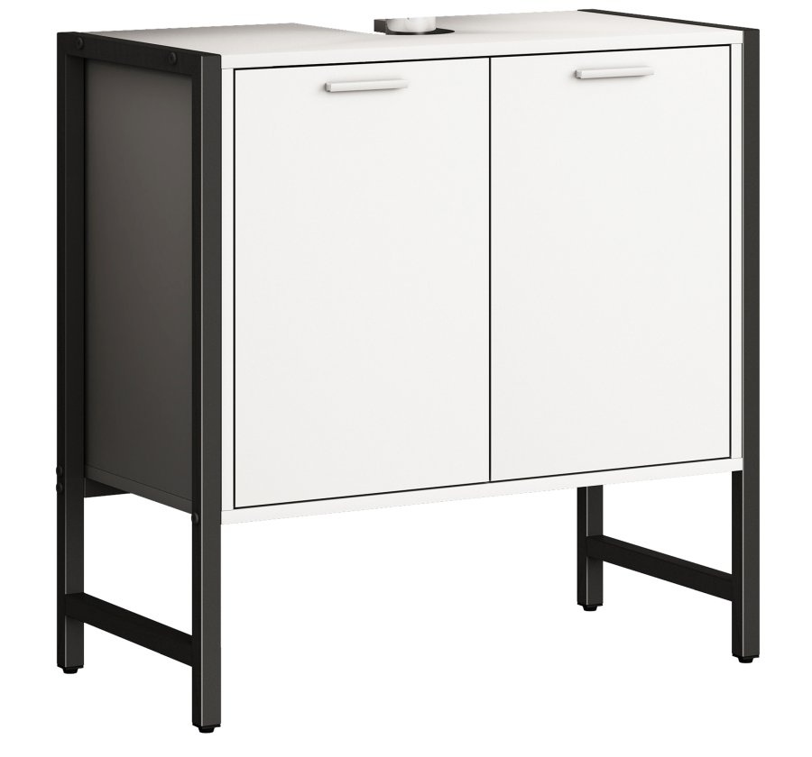 VCM NORDIC Edino badevrelsesunderskab til hndvask, m. 2 lger - hvid melamin