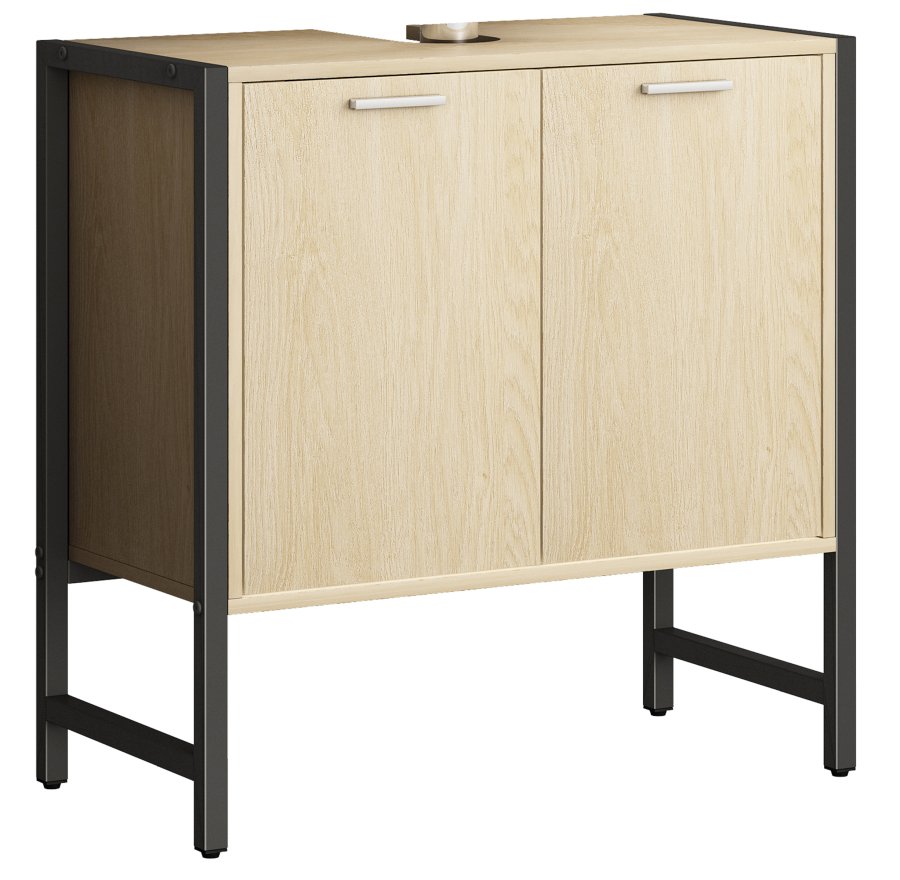 VCM NORDIC Edino badevrelsesunderskab til hndvask, m. 2 lger - natur melamin