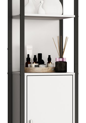 VCM NORDIC Edino badevrelseskab Hj, m. 1 lge og 3 hylder - hvid melamin