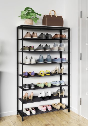 VCM NORDIC Taliro skoreol, m. 7 rum - hvid/sort metal