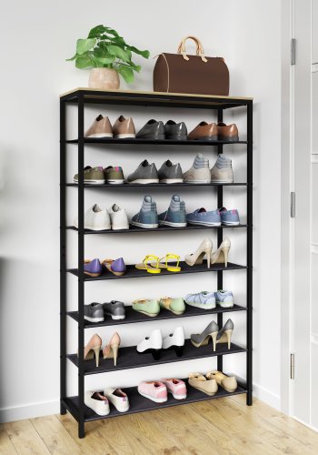 VCM NORDIC Taliro skoreol, m. 7 rum - natur/sort metal