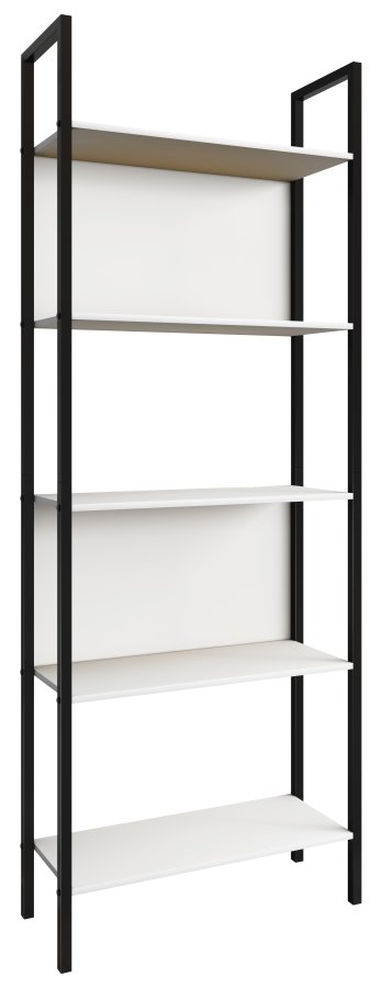 VCM NORDIC Flakos 5 rum reol, m. 5 hylder - hvid tr og metal