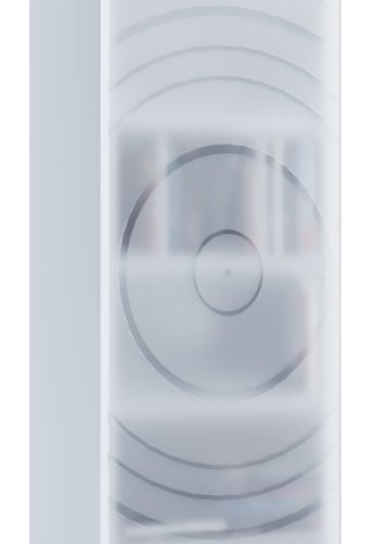 VCM NORDIC Tilano M reol til cd'ere og dvd'er, m. 1 glaslge og 5 hylder - hvid tr