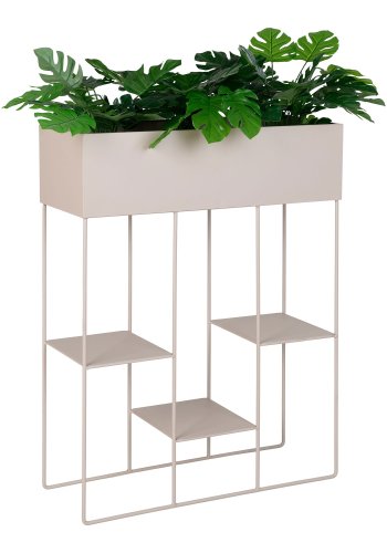 HOUSE NORDIC Plantekasse, stl, 3 hylder, sand, 25x60x80 cm