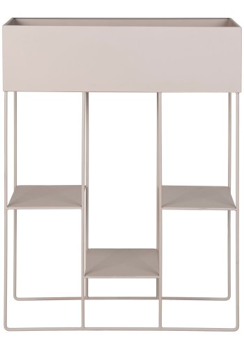HOUSE NORDIC Plantekasse, stl, 3 hylder, sand, 25x60x80 cm