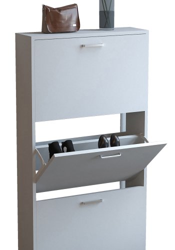 VCM NORDIC Sulos M skoskab, m. 3 lger - hvid tr