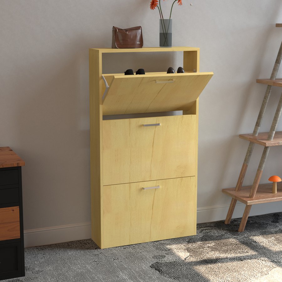 VCM NORDIC Sulos M skoskab, m. 3 lger - natur tr