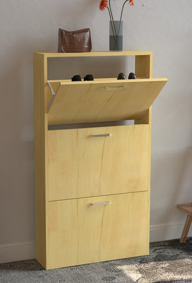 VCM NORDIC Sulos M skoskab, m. 3 lger - natur tr