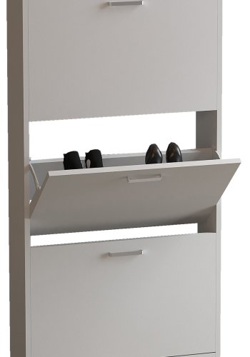 VCM NORDIC Sulos L skoskab, m. 4 lger - hvid tr